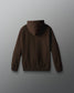 Brown hoodie on a light gray background