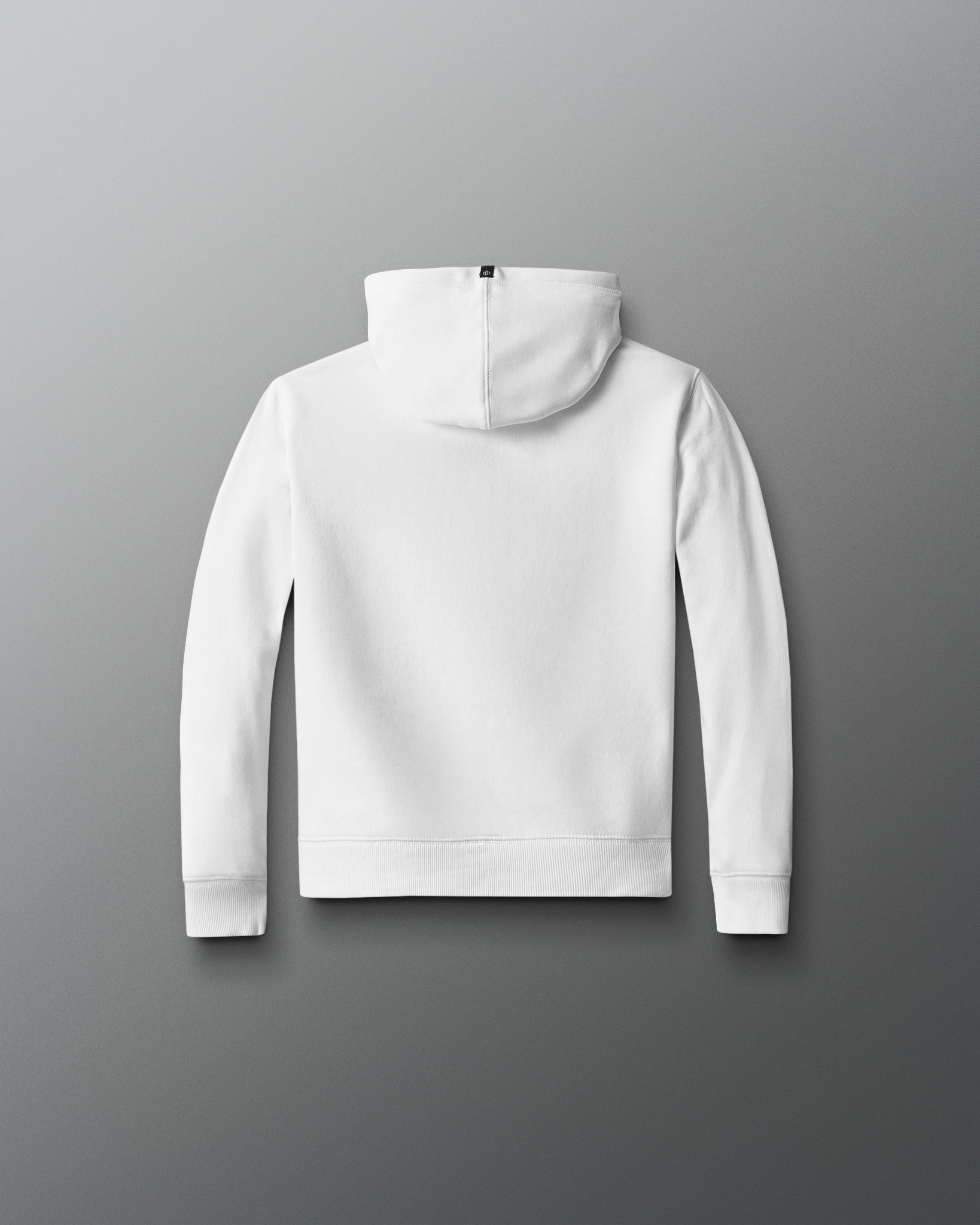 White hoodie on a gray background