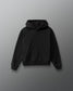 Black hoodie on a gray background