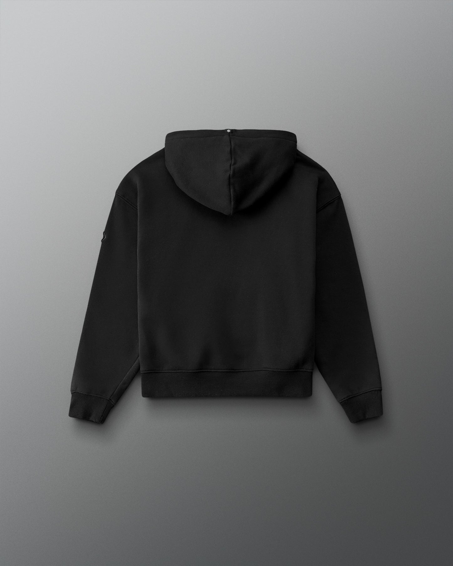 Black hoodie on a gray background