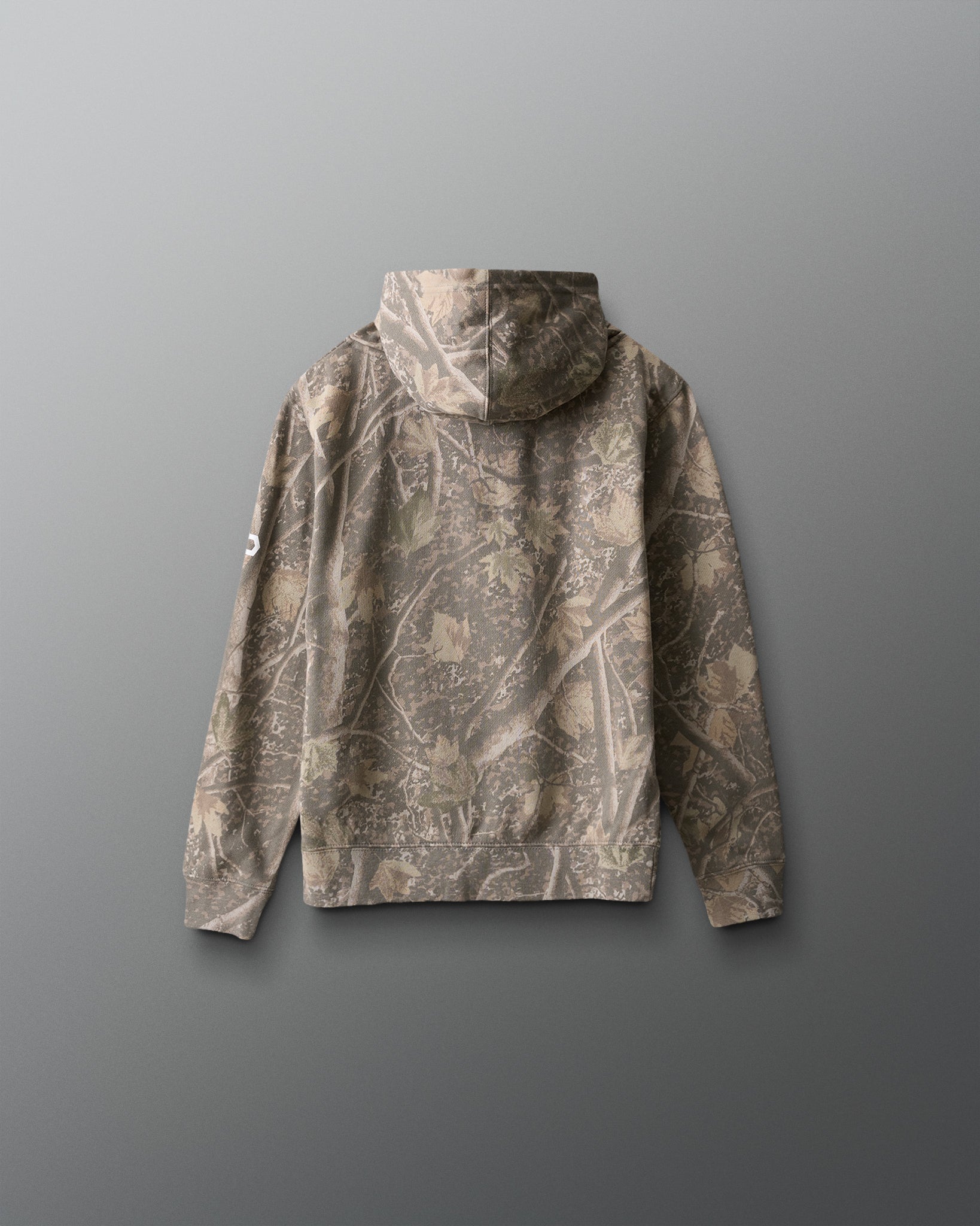Camouflage jacket on a gray background