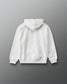 RUDIS A Way Of Life Youth Relaxed Comfort Fleece Hoodie in Heather Silver, back view showing a clean heathered finish, relaxed silhouette, attached hood, and ribbed cuffs and hem.