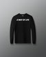 Black long-sleeve shirt with 'A Way of Life' text on a gray background
