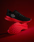 RUDIS Journey Knit Adult Training Shoes black red shoes on red background