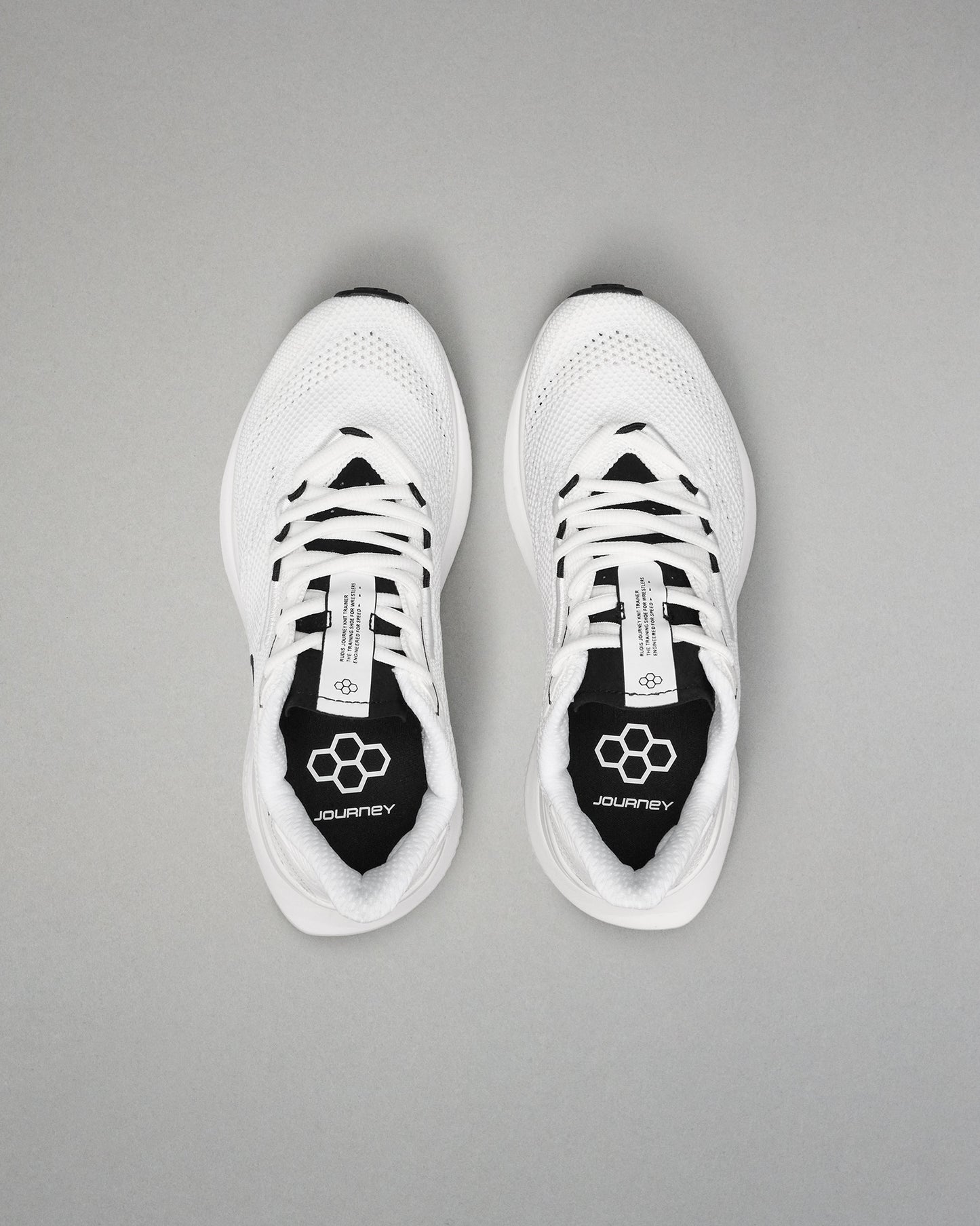 RUDIS Journey Knit Youth Training Shoes - White/Neon