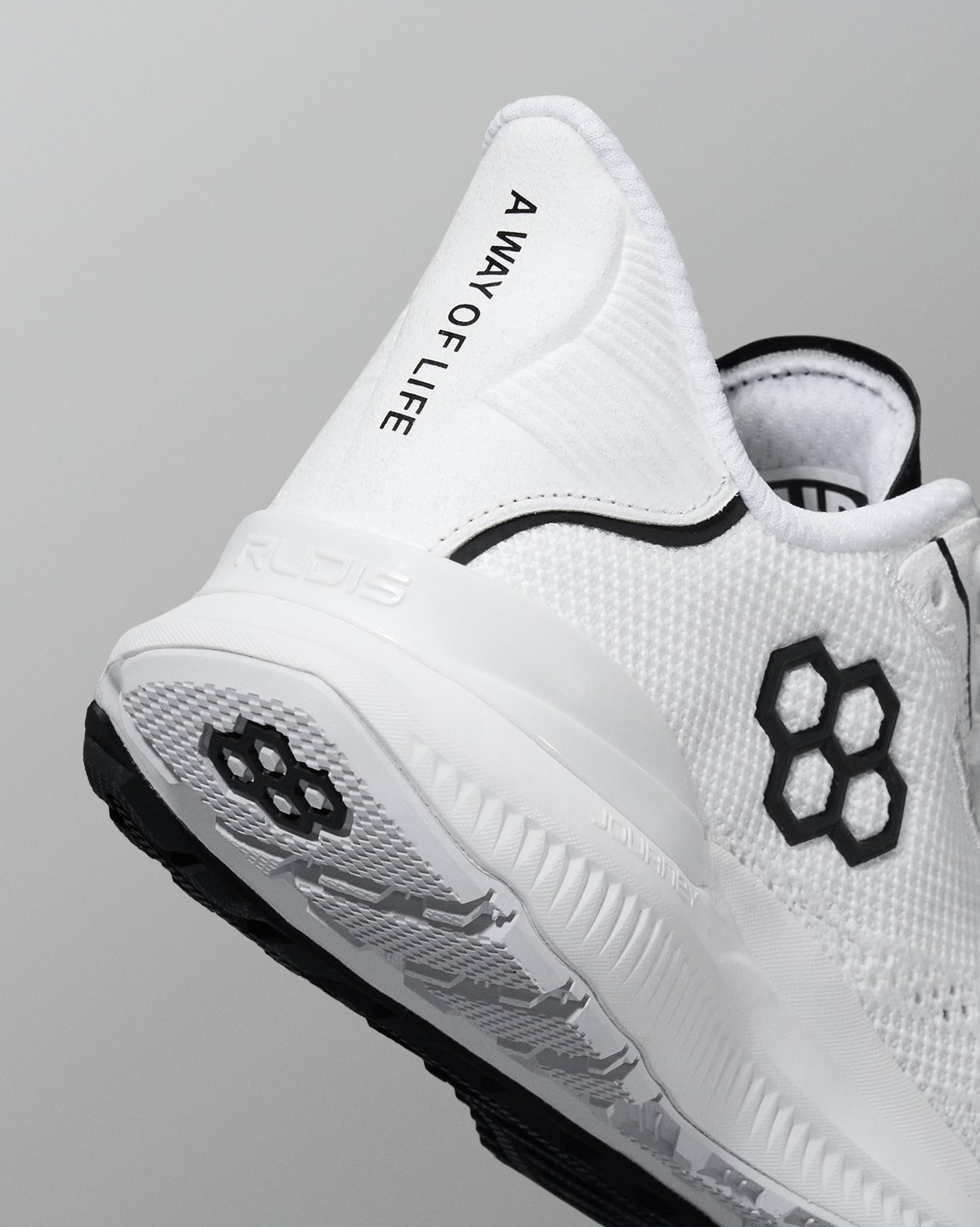 RUDIS Journey Knit Youth Training Shoes - White/Neon