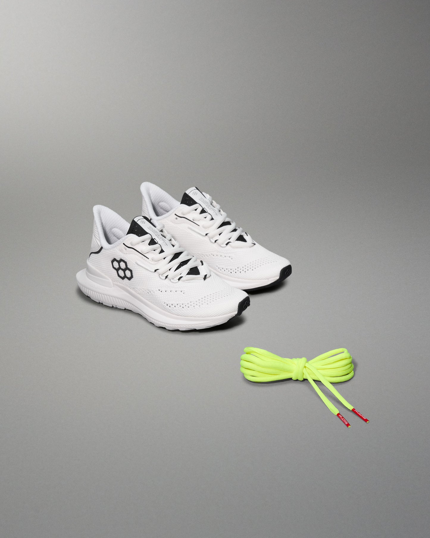 RUDIS Journey Knit Youth Training Shoes - White/Neon