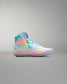 Colorful Wrestling shoe on a gray background