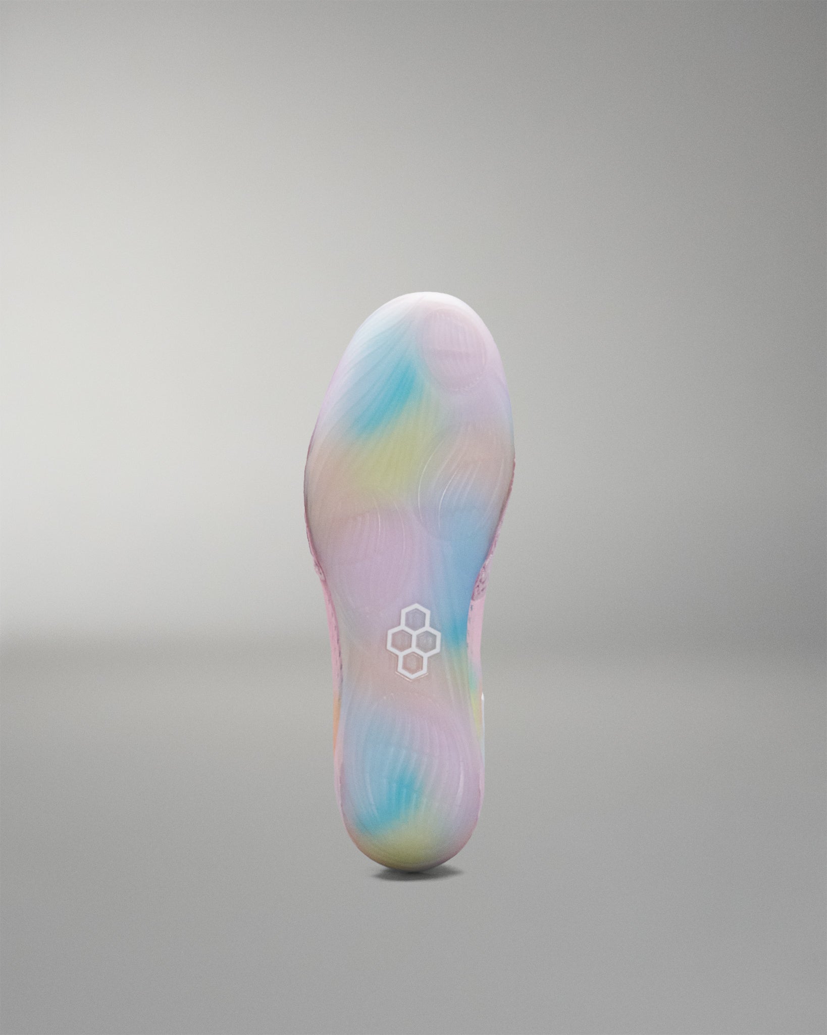 Colorful Wrestling shoe insole with a brand logo on a gray background