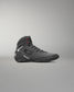 Gray wrestling shoe on a gray background