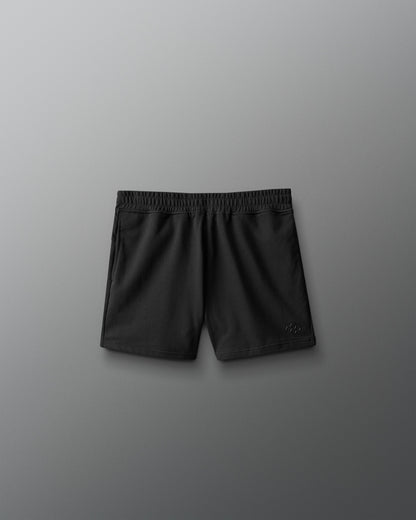 Black shorts on a gray background