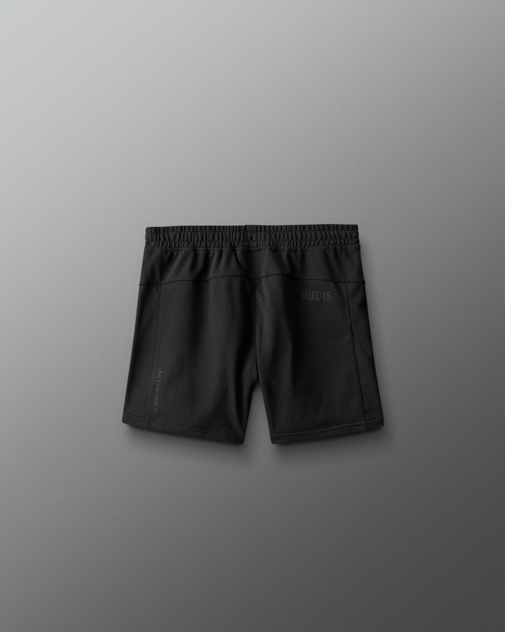 Black shorts on a gray background