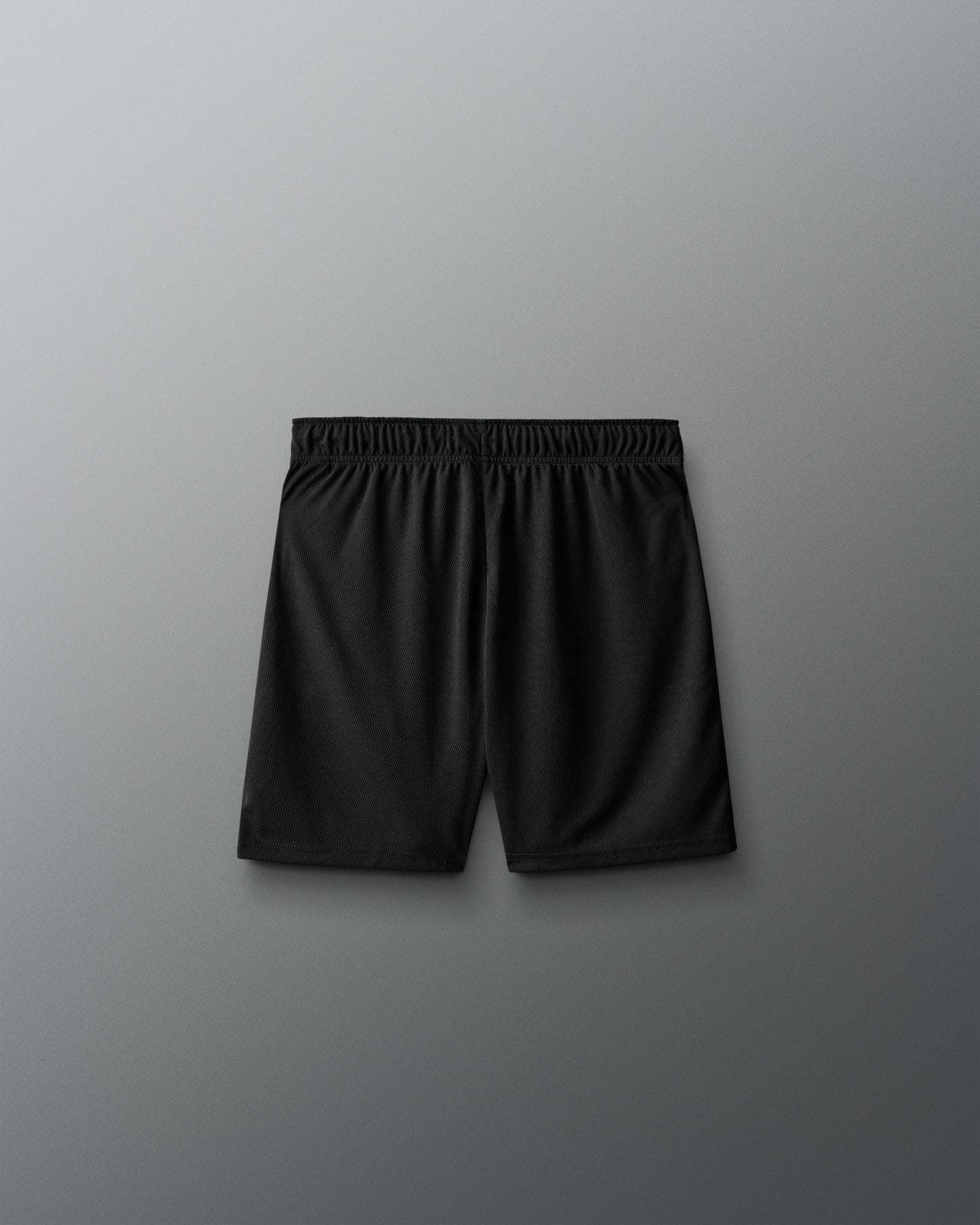 Black shorts on a gray background