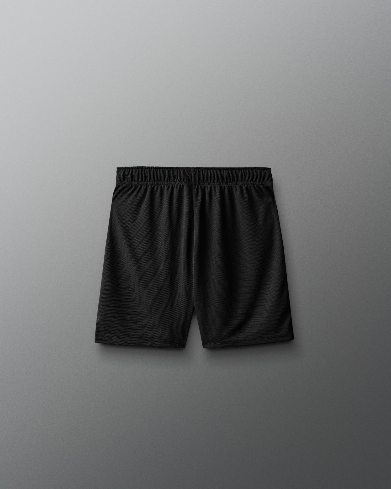 Black shorts on a gray background