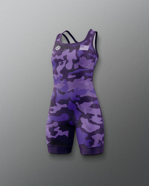 Camo Girl's Elite Wrestling Singlet - Dominate the Mat | RUDIS