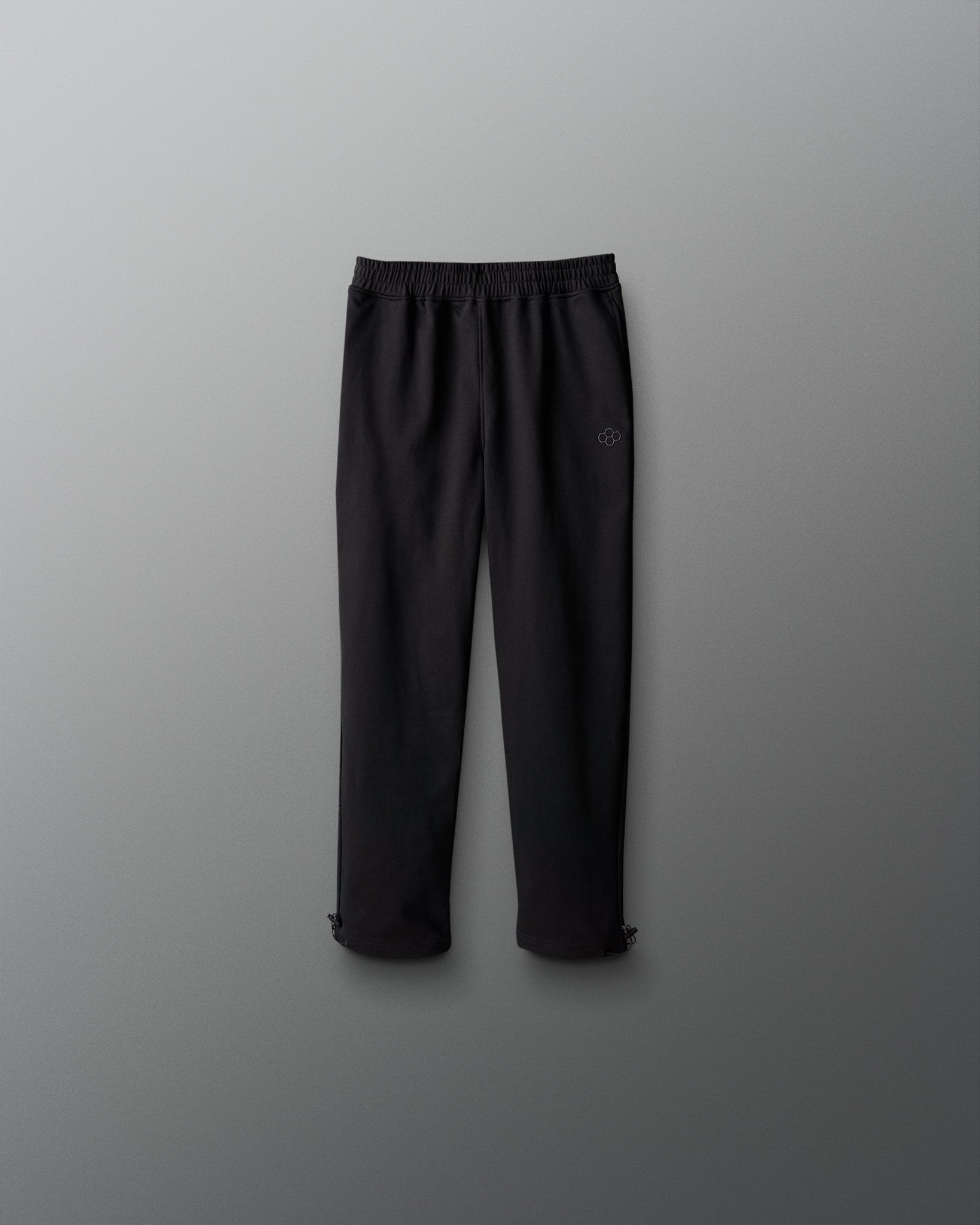 Black pants on a gray background