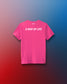 Pink t-shirt with 'A WAY OF LIFE' text on a gradient background