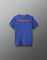 Blue t-shirt with 'A Way of Life' text on the back against a gray background