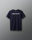 Navy blue t-shirt with 'A Way of Life' text on a gray background