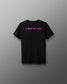 Black t-shirt with 'A WAY OF LIFE' in pink on a gray background