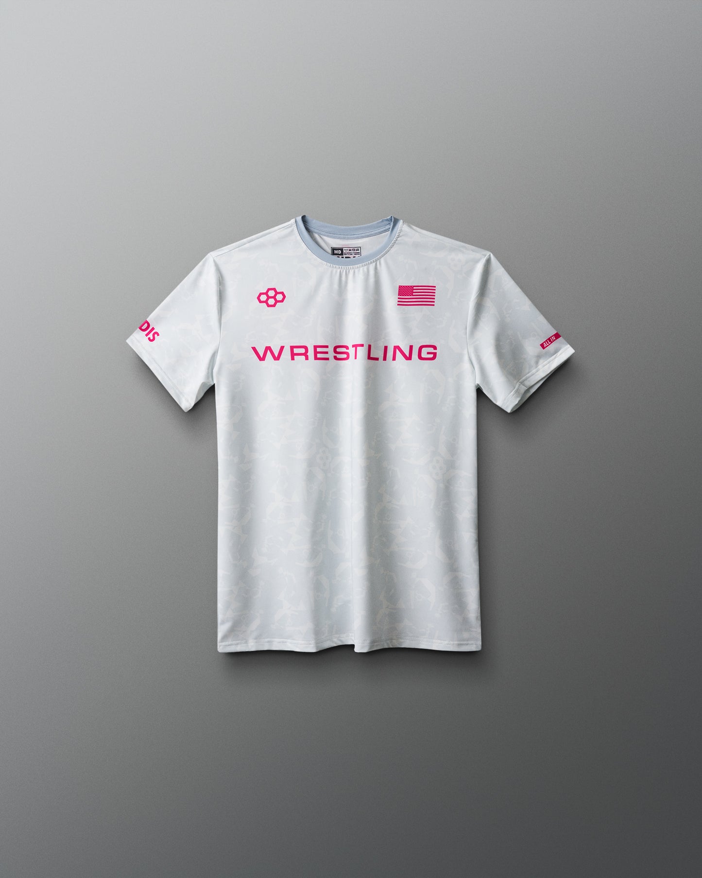 T-shirt camouflage sublimé pour jeunes avec logo de lutte