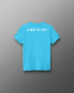 Blue t-shirt with 'A Way of Life' text on the back against a gray background