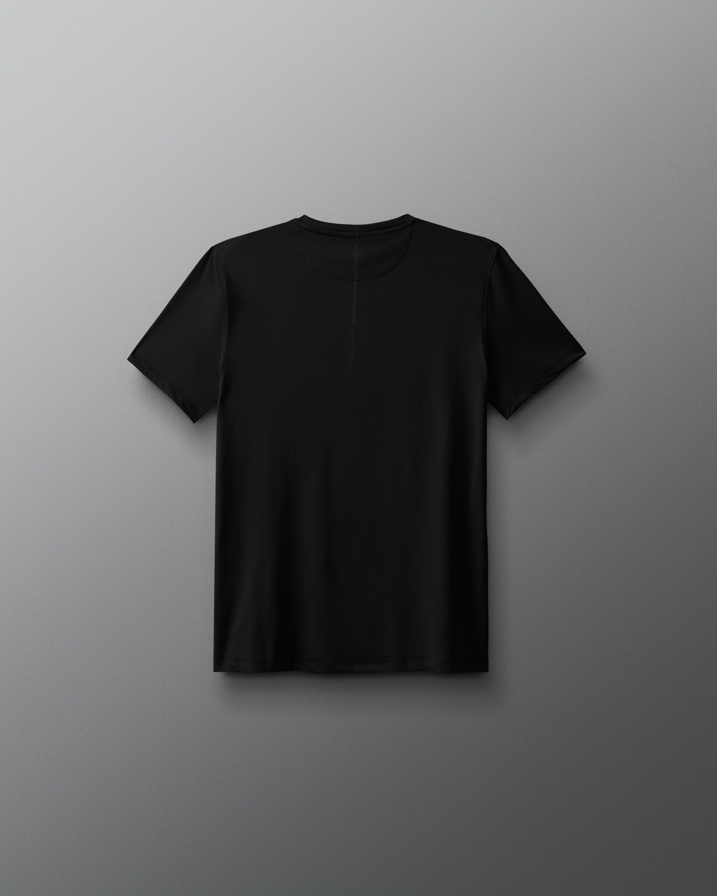 Black t-shirt on a gray background