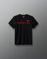 Black t-shirt with 'Wrestling' printed in red on a gray background
