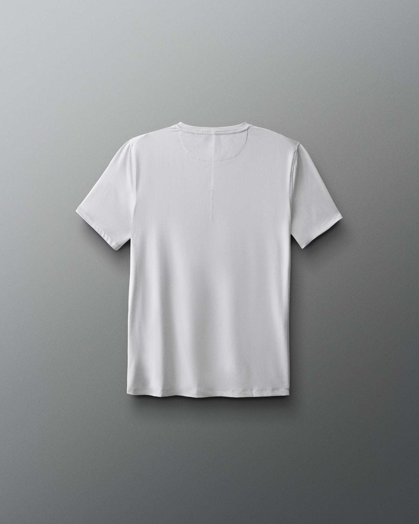 White t-shirt on a gray background