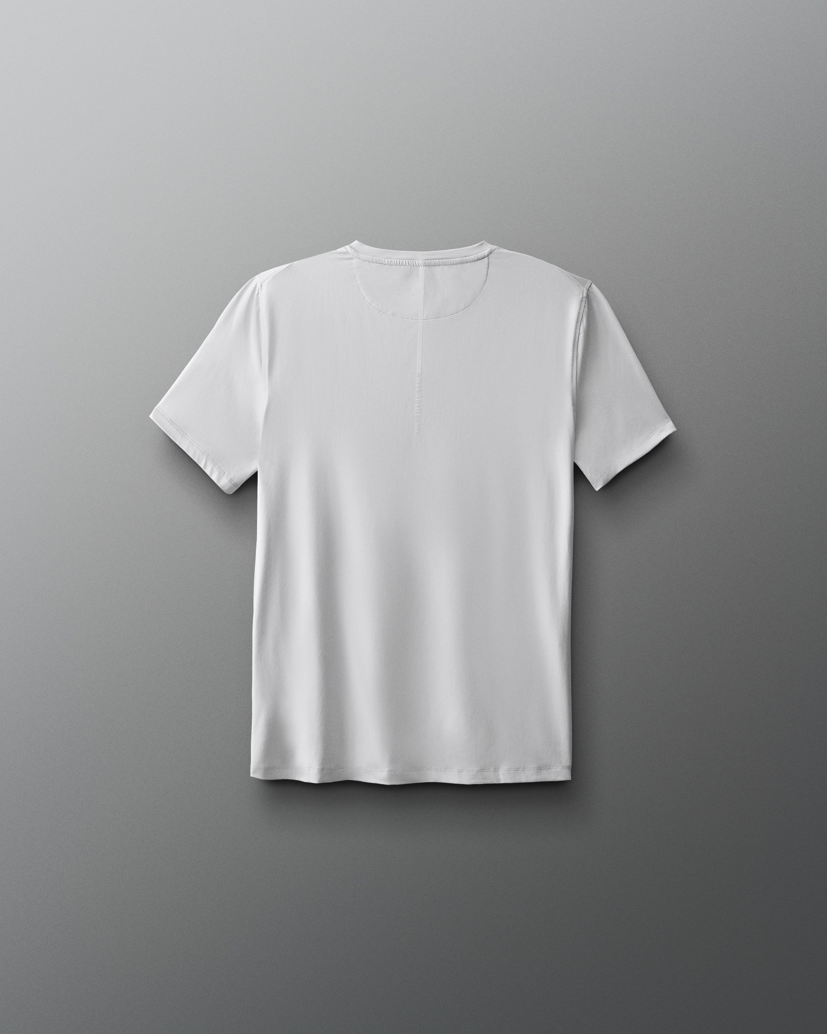 White t-shirt on a gray background