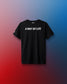 Black t-shirt with 'A Way of Life' text on a gradient background