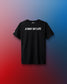 Black t-shirt with 'A WAY OF LIFE' text on a gradient background