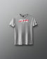 Gray t-shirt with red and white 'Girls Wresting' text on a gray background