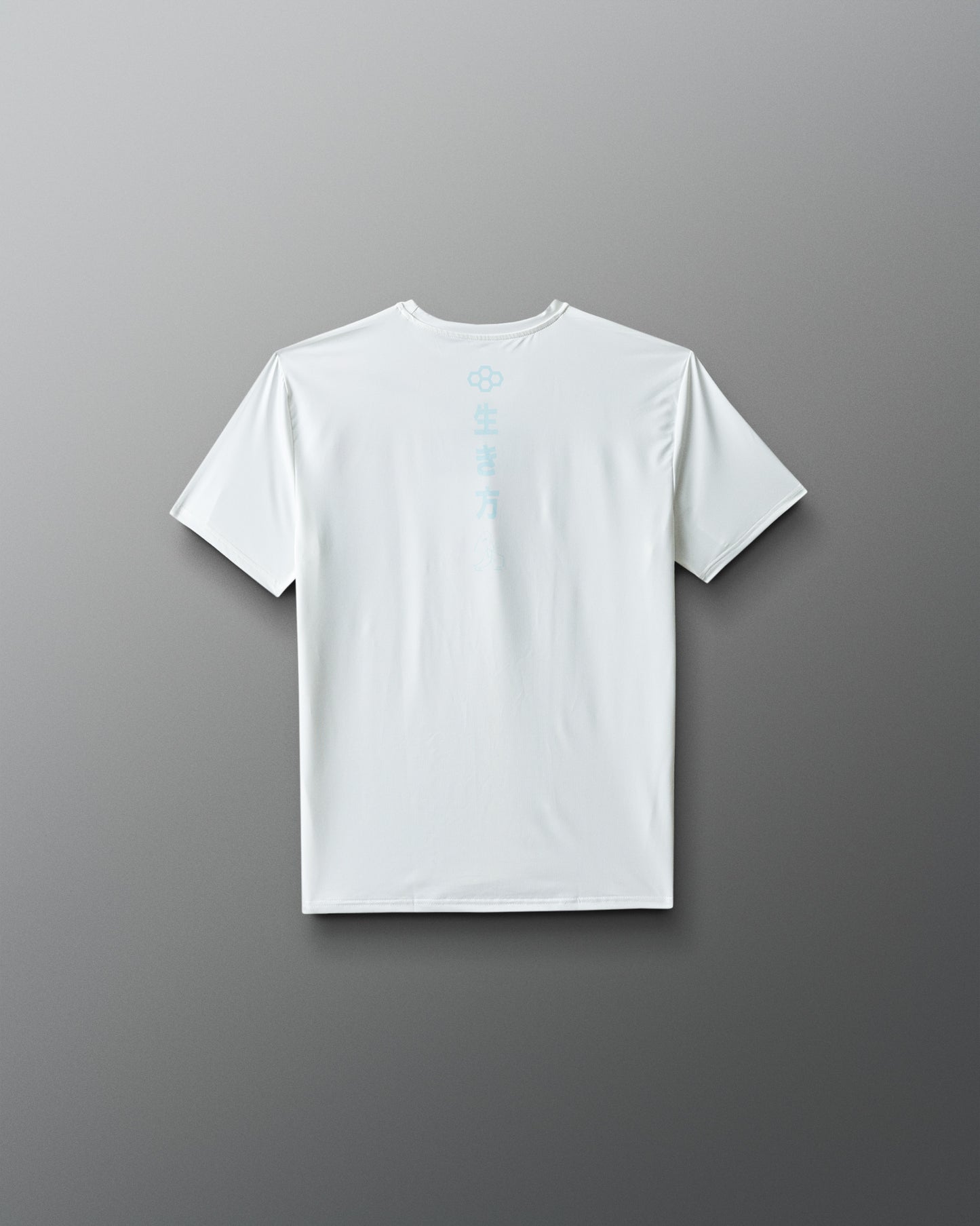 White t-shirt on a gray background