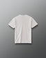 RUDIS Tilted Hex Youth Classic Cotton T-Shirt in Washed Lunar, back view showing a clean off-white design with subtle RUDIS branding below the collar.