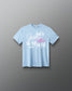 Light blue t-shirt with 'A WAY OF LIFE' text on a gray background
