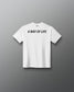 Back view of the youth white RUDIS Core Flag Elite Super Soft T-Shirt, featuring bold black “A WAY OF LIFE” lettering across the upper back with RUDIS branding at the neckline.
