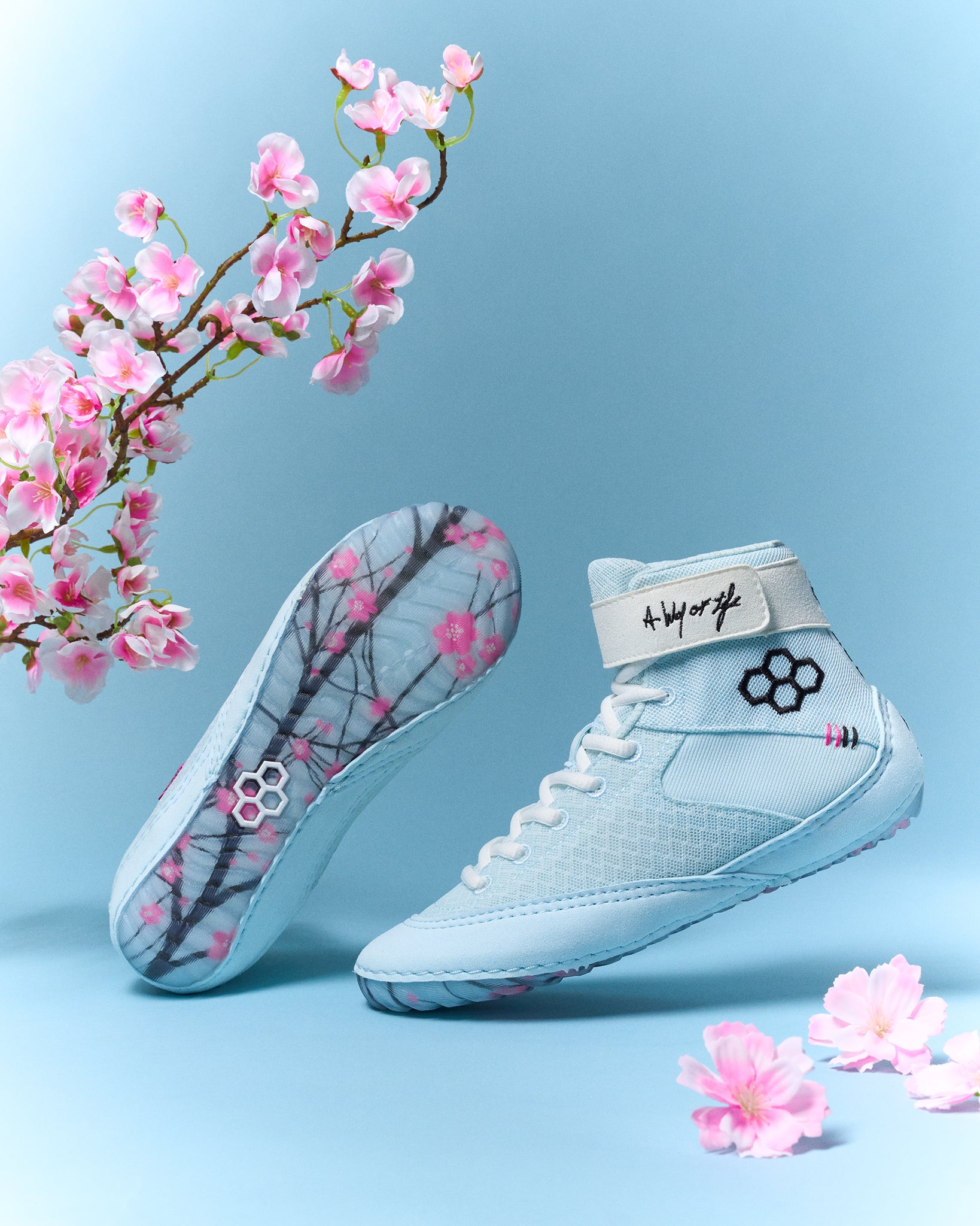 RUDIS Samurai Speed Youth Wrestling Shoes - Cherry Blossom