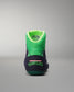 Green and navy Wrestling shoe with 'Rudis' branding on a gray background