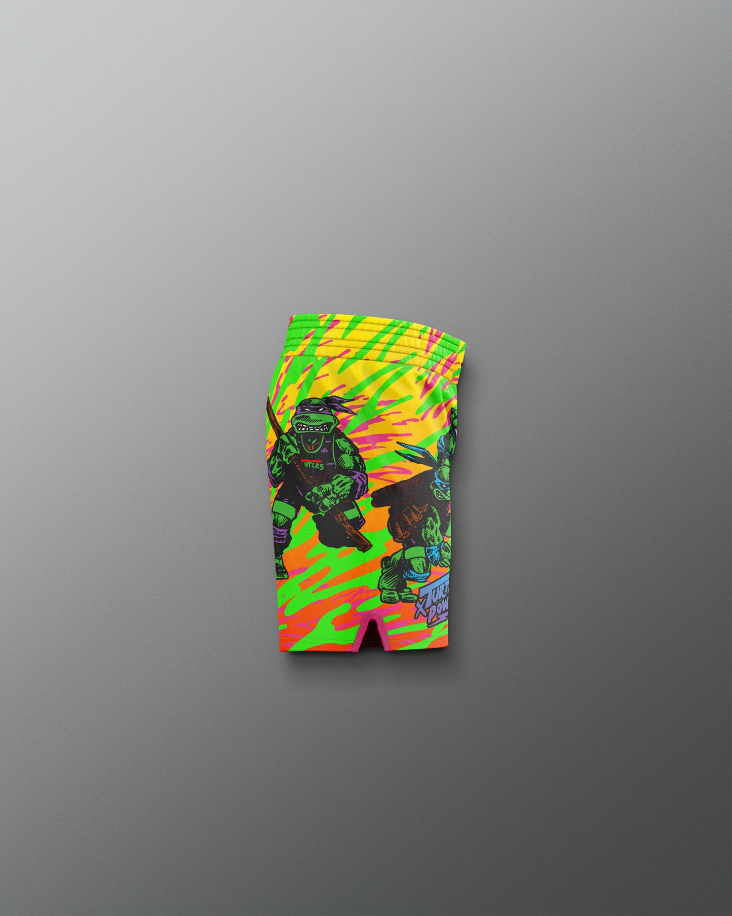 Colorful graphic design on a gray background