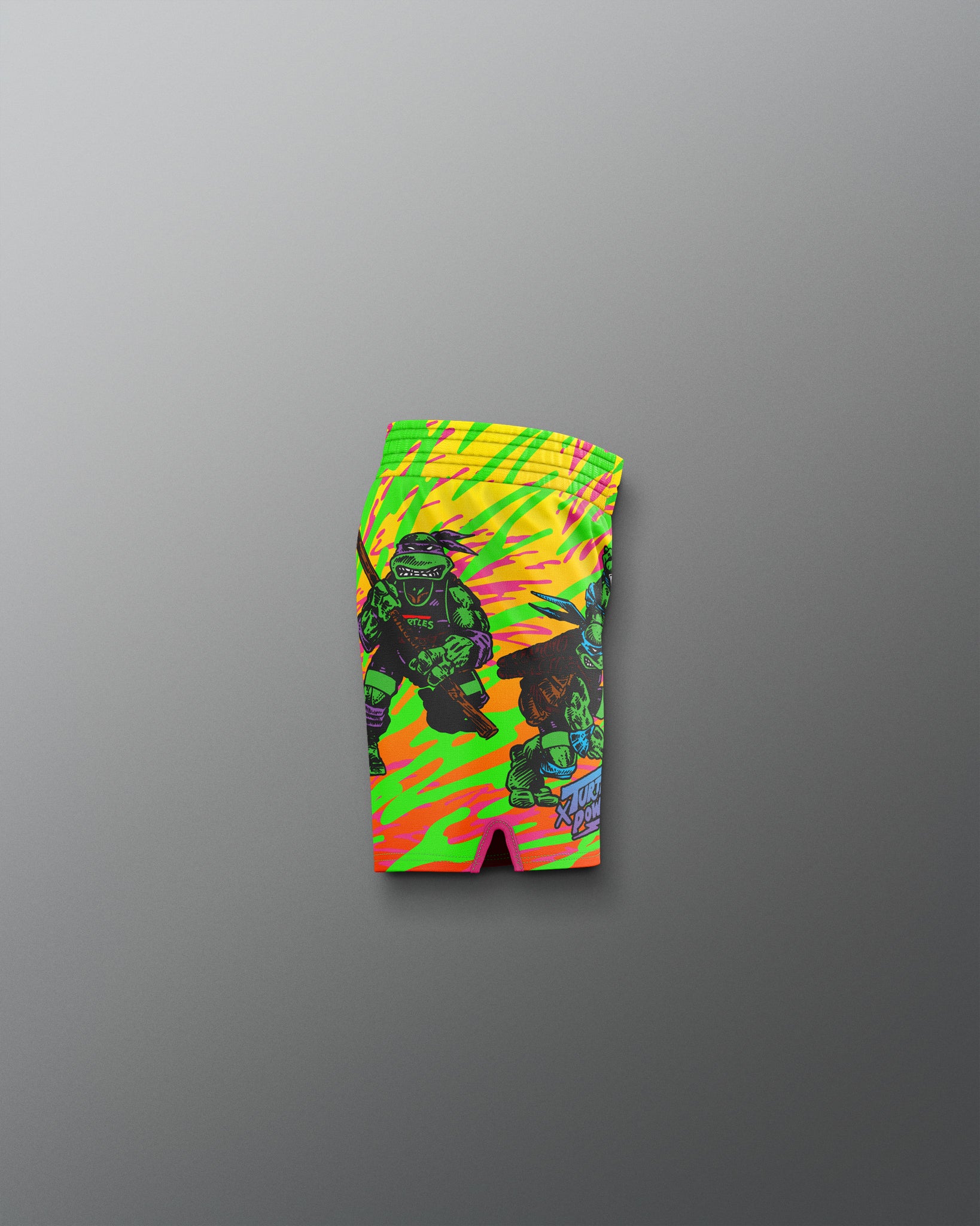 Colorful graphic design on a gray background