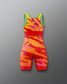 Colorful wrestling singlet with a pattern on a gray background