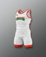 Wrestling singlet with 'Teenage Mutant Ninja Turtles' design on a gray background