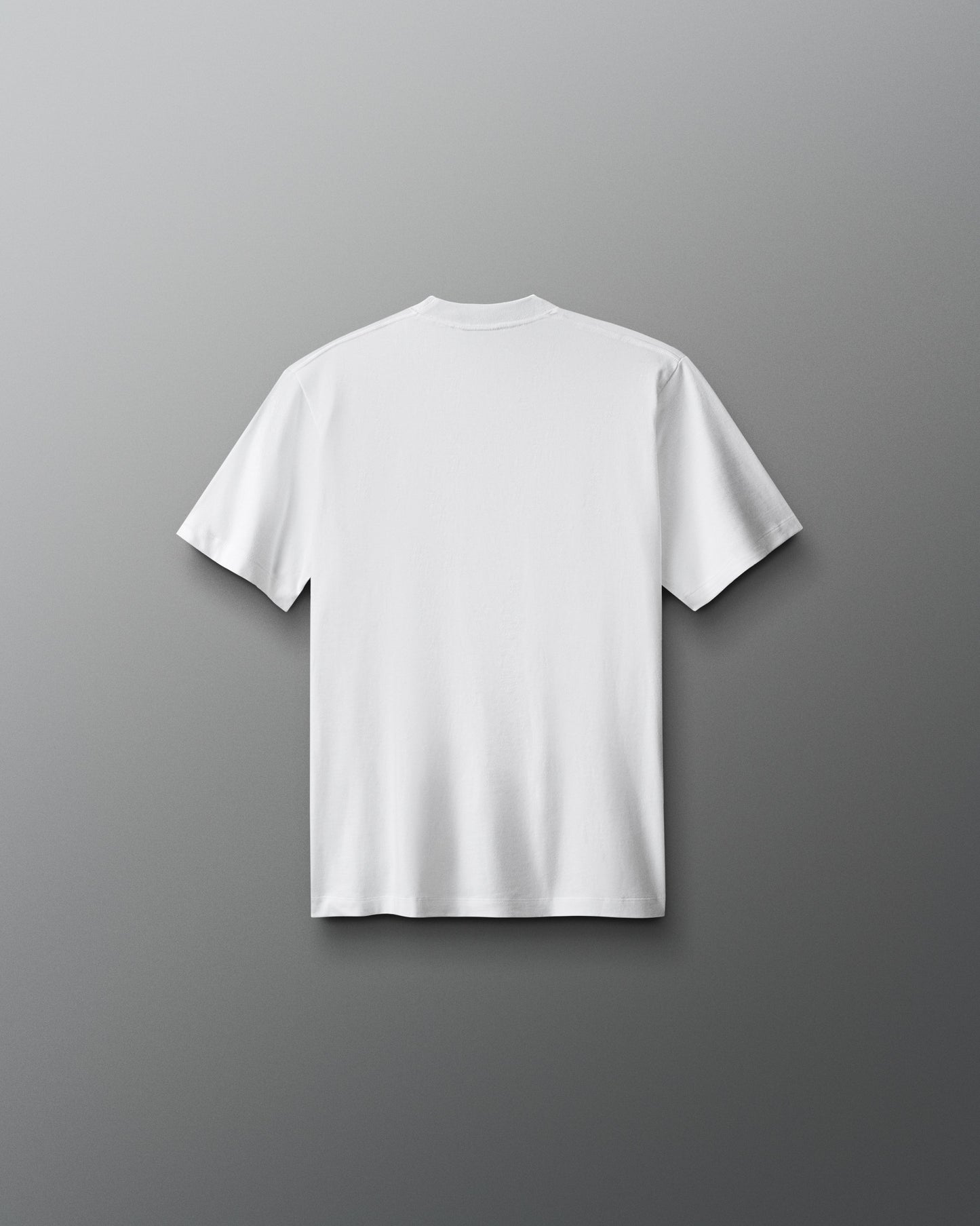 White t-shirt on a gray background