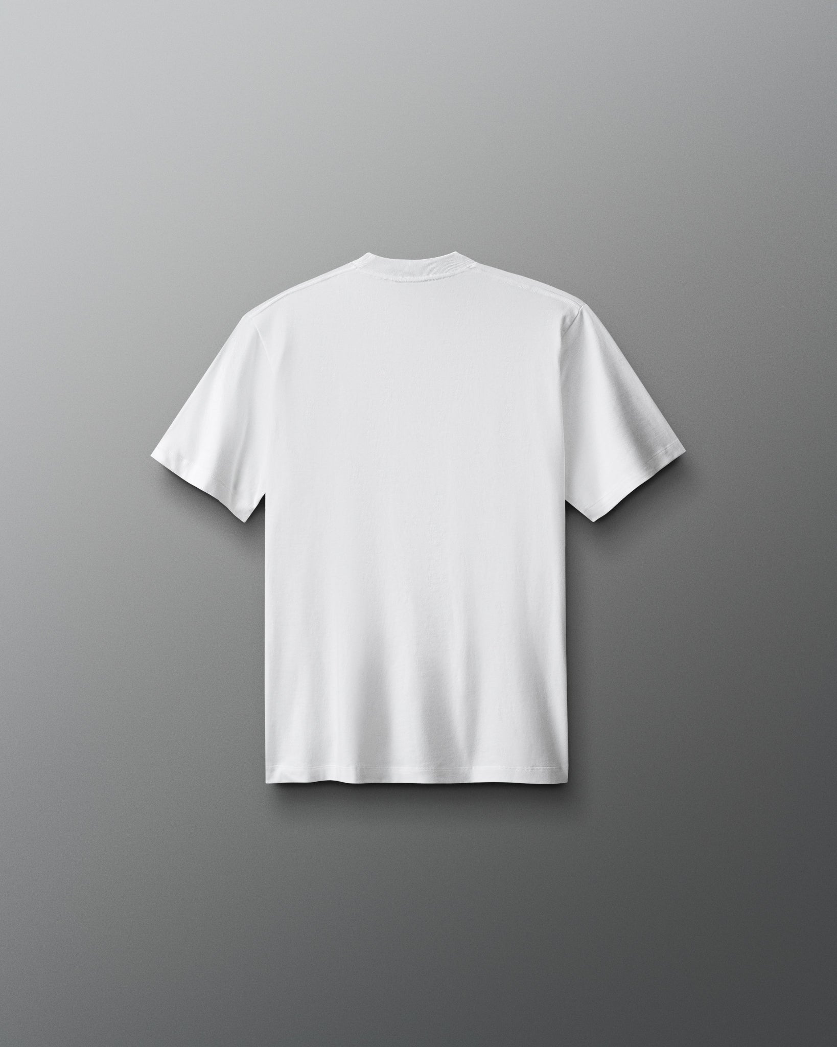 White t-shirt on a gray background