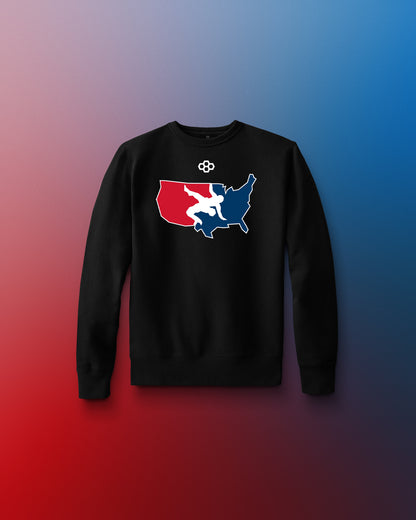 USAW Logo Comfort Fleece Youth Crewneck