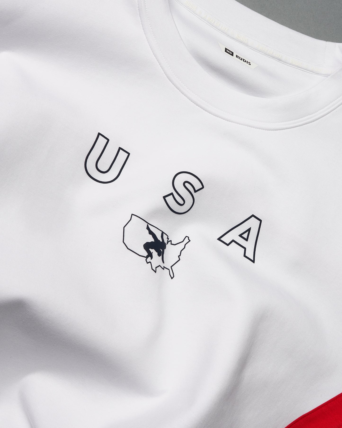 USA Wrestling Colorblock Youth Crewneck