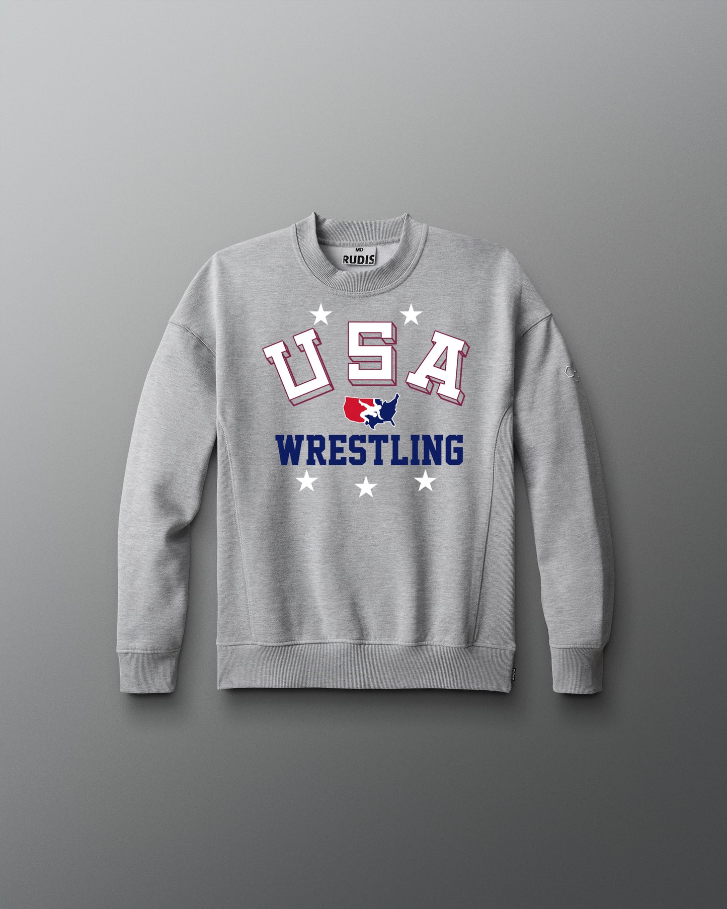 Pull ras du cou rétro USA Wrestling pour jeunes poids lourds Titan