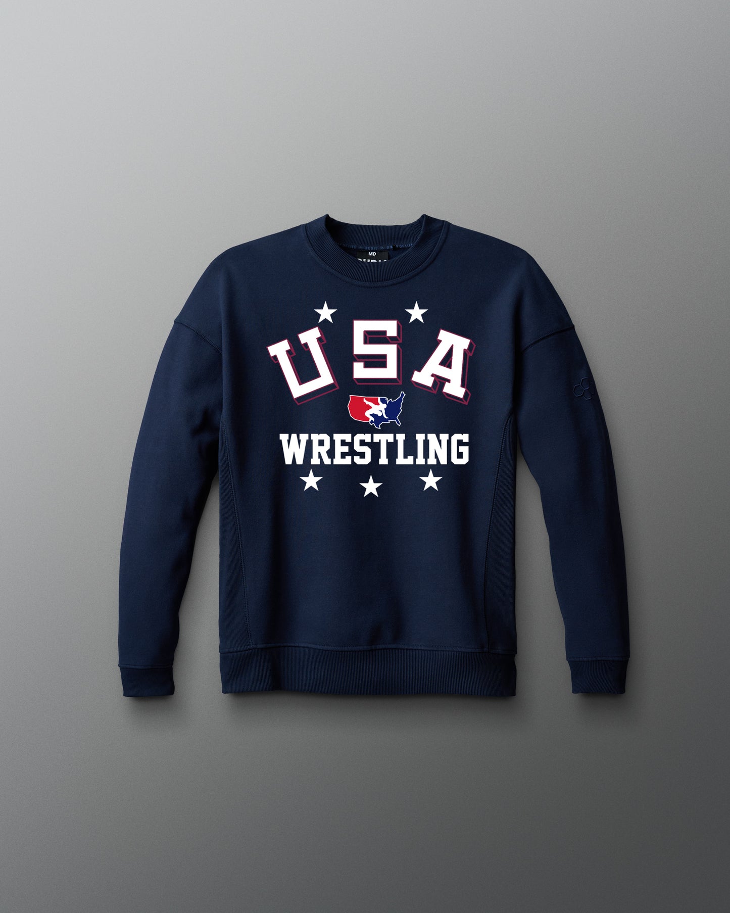 Pull ras du cou rétro USA Wrestling pour jeunes poids lourds Titan