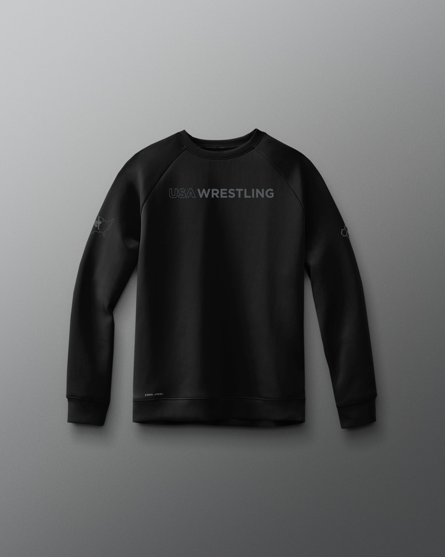 Pull ras du cou USA Wrestling Wordmark pour jeunes, au toucher frais